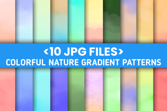 10 Set Colorful Nature Gradient Patterns