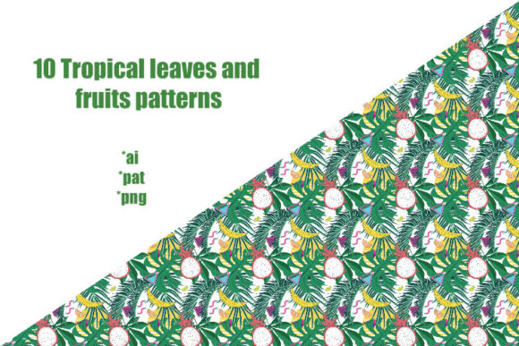 10 Tropical Leaves and Fruits Patterns: Design Resources That Align With Today’s Creative Demands
