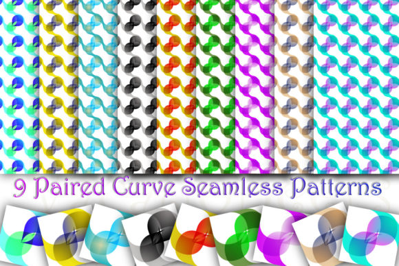 9 Paired Curve Seamless Patterns