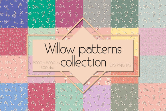 Collection of Seamless Willow Patterns