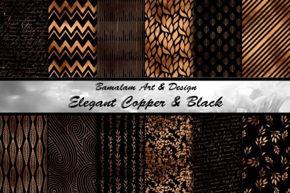 Elegant Copper Black Patterns: A Thoughtful Choice for Autumn and Elegant Design Projects