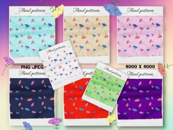 Floral Patterns PNG JPEG Watercolour: Seamless Design Assets for Creative Professionals