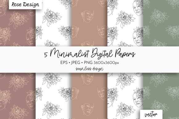 Line Face Peony Minimalist Patterns: Strategic Design Assets for Intentional Creativity