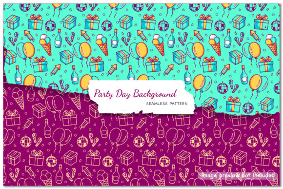 Party Day Background - Seamless Patterns