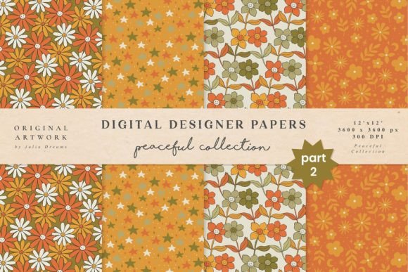 Peaceful 70s Seamless Patterns Part 2