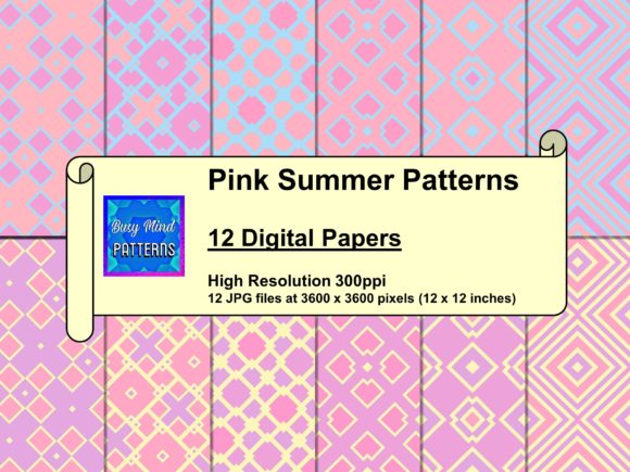 Pink Summer Patterns: Playful, Print-Ready Digital Papers