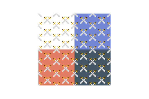 Seamless Patterns with Crossed Knight Swords: Design Intelligence for Modern Fabric and Digital Applications