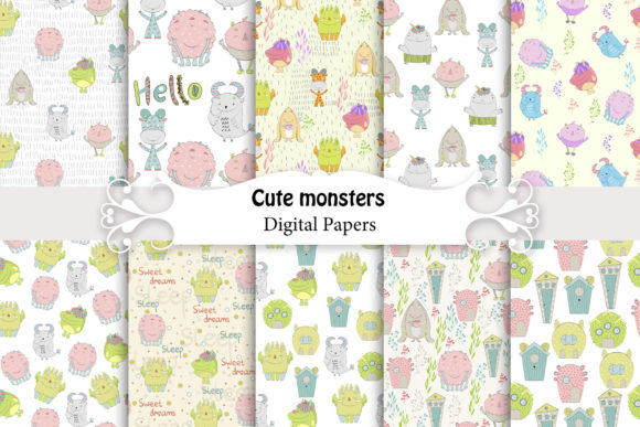 Seamless Patterns with Monsters