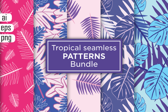 Transform Your Designs with the Tropical Seamless Patterns Vector Bundle
