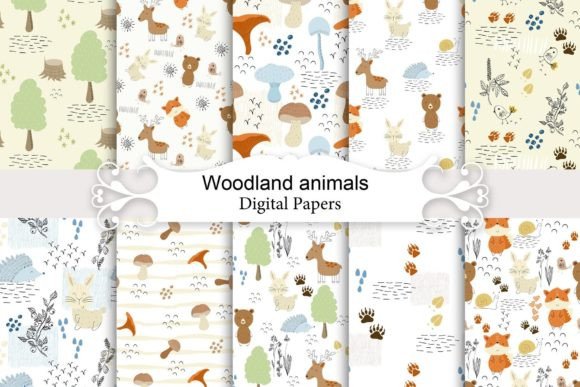 Woodland Seamless Patterns