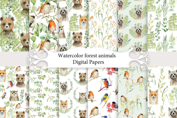 Woodland Seamless Patterns